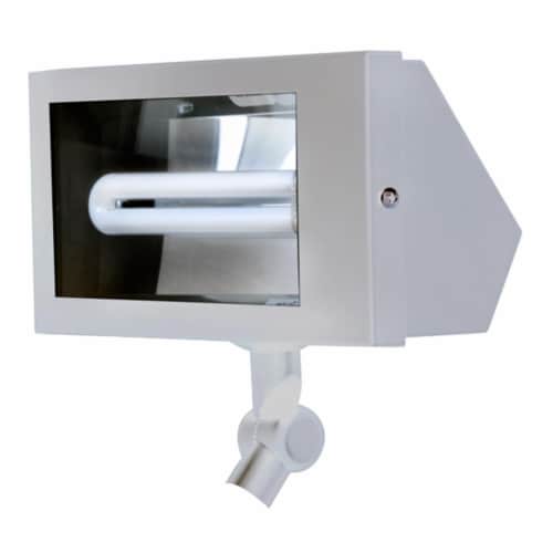 Dabmar Lighting DF5600-W Solid Brass Area Flood Light- White Perspective: front