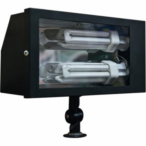 Dabmar Lighting DF5675-B Solid Brass Area Flood Light- Black Perspective: front