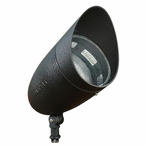 Dabmar Lighting DPR38-HOOD-B Cast Aluminum Directional Spot Light with Hood- Black Perspective: front