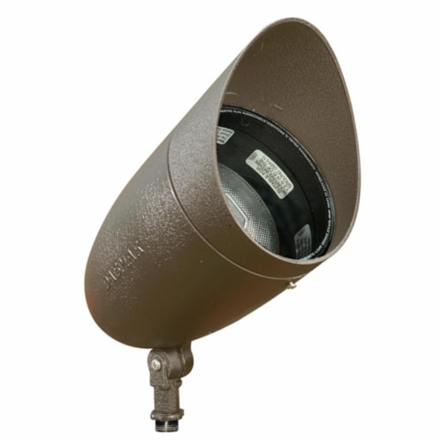 Dabmar Lighting DPR38-HOOD-BZ Cast Aluminum Directional Spot Light with Hood- Bronze Perspective: front