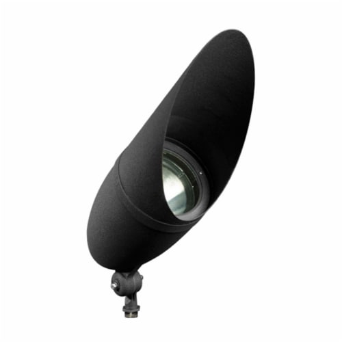 Dabmar Lighting DPR41-HOOD-B Cast Aluminum Directional Spot Light with Hood- Black Perspective: front