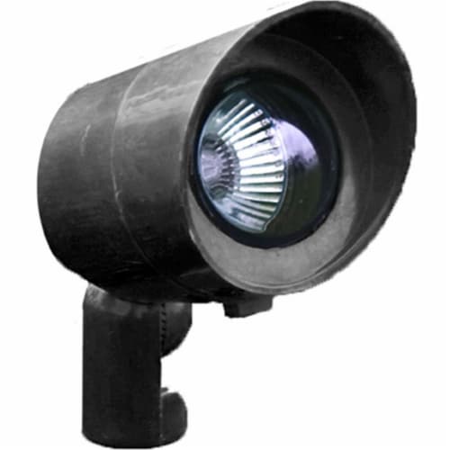 Dabmar Lighting FG132-B Fiberglass Directional Spot Light with Hood- Black Perspective: front