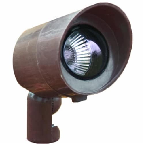 Dabmar Lighting FG132-BZ Fiberglass Directional Spot Light with Hood- Bronze Perspective: front