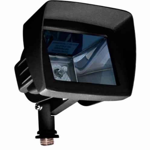 Dabmar Lighting LV105-HOOD-B Cast Aluminum Directional Area Flood Light with Hood- Black Perspective: front