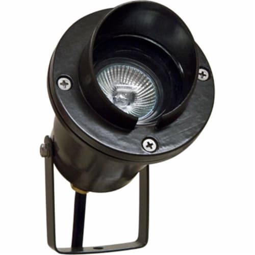 Dabmar Lighting LV109-B Cast Aluminum Directional Spot Light with Hood- Black Perspective: front