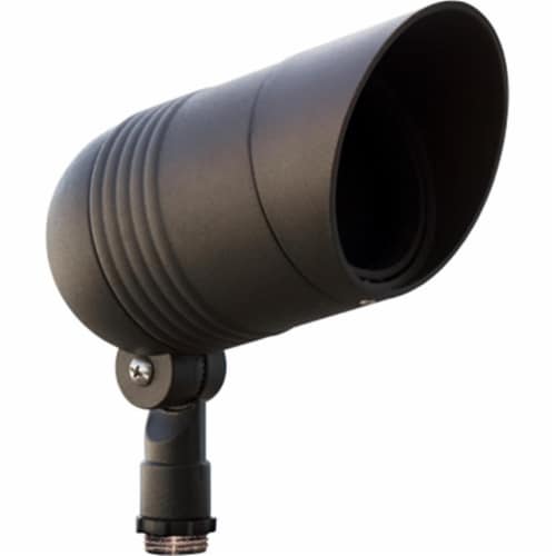 Dabmar Lighting LV202-B Cast Aluminum Directional Spot Light with Hood- Black Perspective: front