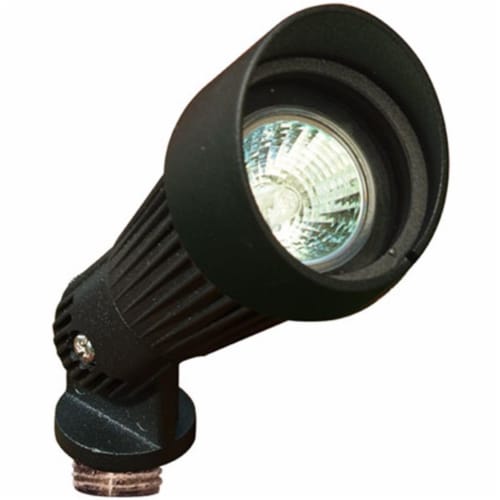 Dabmar Lighting LV203-B Cast Aluminum Directional Spot Light with Hood- Black Perspective: front