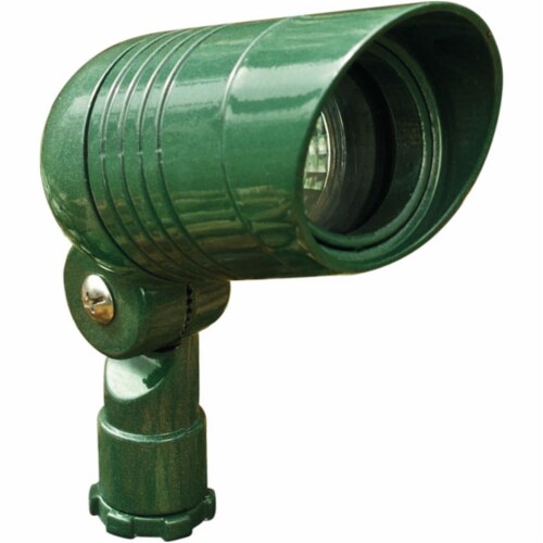 Dabmar Lighting LV222-G Cast Aluminum Directional Spot Light with Hood- Green Perspective: front