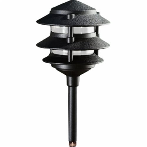 Dabmar Lighting LV102-B Cast Aluminum Three Tier Pagoda Light- Black Perspective: front