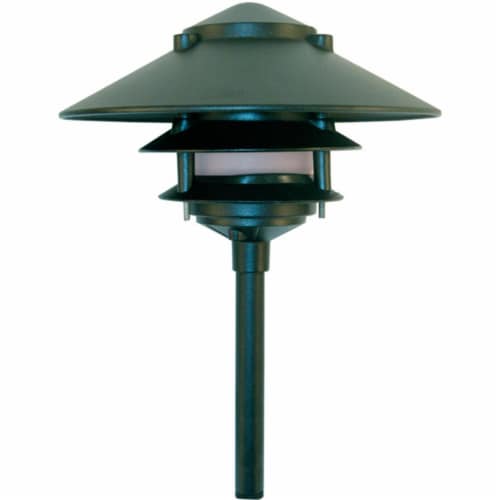 Dabmar Lighting LV103-G Cast Aluminum Three Tier Pagoda Light with 0.50 In. Base- Green Perspective: front