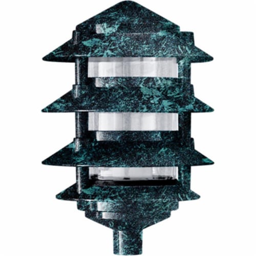 Dabmar Lighting D5200-VG Cast Aluminum Four Tier Pagoda Light- Verde Green Perspective: front