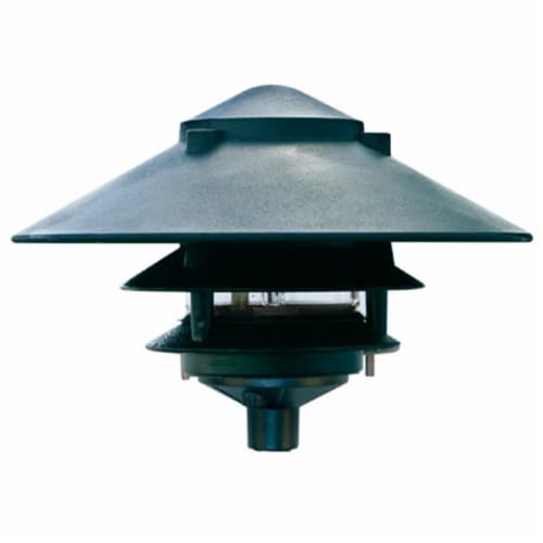 Dabmar Lighting D5300-G Cast Aluminum Three Tier Pagoda Light- Green Perspective: front