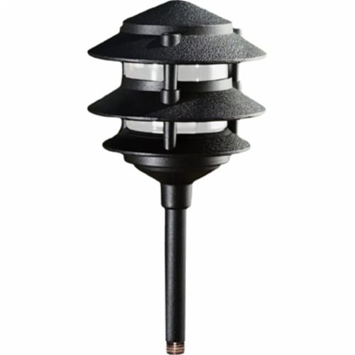 Dabmar Lighting LV-LED102-B Cast Aluminum Three Tier LED Pagoda Light, Black - 13.33 x 5.85 x Perspective: front