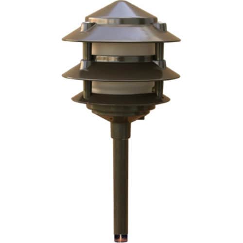 Dabmar Lighting LV-LED102-BZ Cast Aluminum Three Tier LED Pagoda Light, Bronze - 13.33 x 5.85 Perspective: front