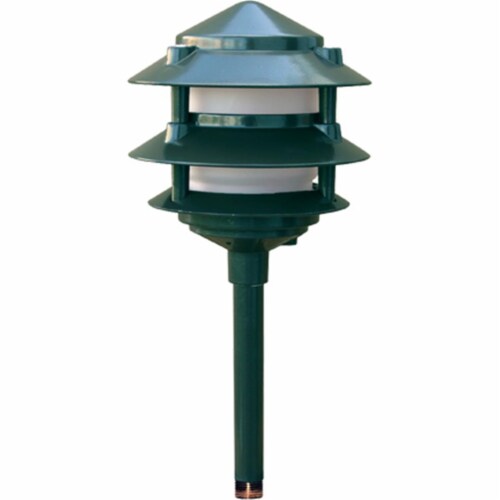 Qfc Dabmar Lighting Lv Led102 G Cast Aluminum Three Tier Led Pagoda Light Green 13 33 X 5 85 X 1