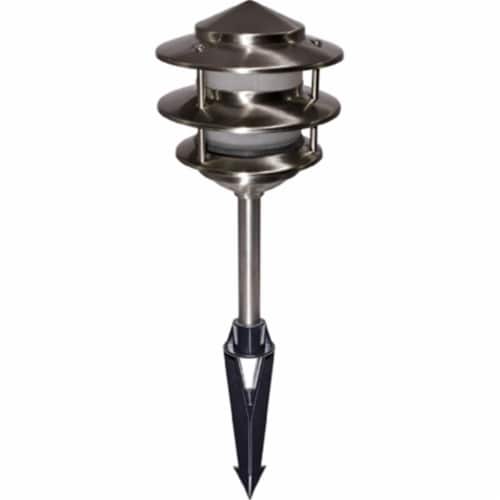 Dabmar Lighting LV-LED102-SS304 Stainless Steel Three Tier Pagoda Light, Stainless Steel 304 Perspective: front