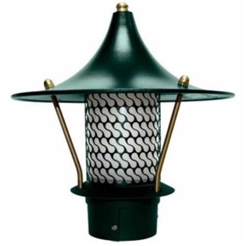 Dabmar Lighting LV-LED106B-G 2.5W & 12V JC-LED Flair Top Pagoda with 3 in. NPT Base - Green Perspective: front