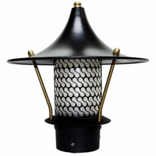 Dabmar Lighting LV-LED106B-B 2.5W & 12V JC-LED Flair Top Pagoda with 3 in. NPT Base - Black Perspective: front