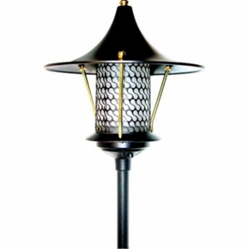 Dabmar Lighting LV-LED106A-B 2.5W & 12V JC-LED Flair Top Pagoda with 0.5 in. NPT Base - Black Perspective: front