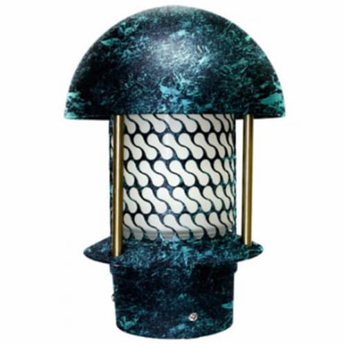 Dabmar Lighting LV-LED107B-VG 2.5W & 12V JC-LED Round Top Pagoda with 3 in. NPT Base - Verde Perspective: front