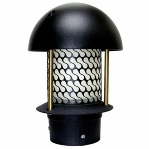 Dabmar Lighting LV-LED107B-B 2.5W & 12V JC-LED Round Top Pagoda with 3 in. NPT Base - Black Perspective: front