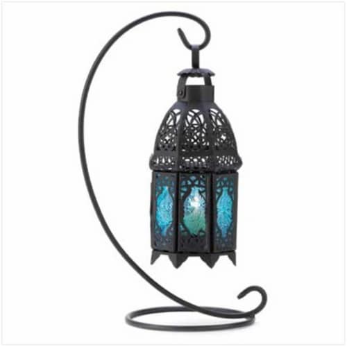 Home Locomotion 10014121 Sapphire Night Hanging Lantern Perspective: front