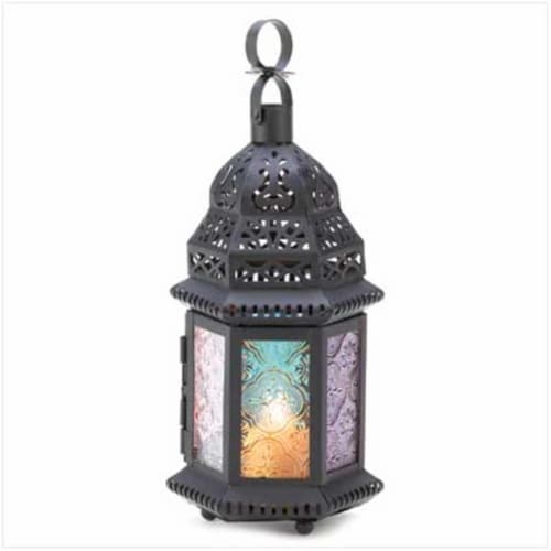 Home Locomotion 10014119 Magic Rainbow Candle Lantern Perspective: front
