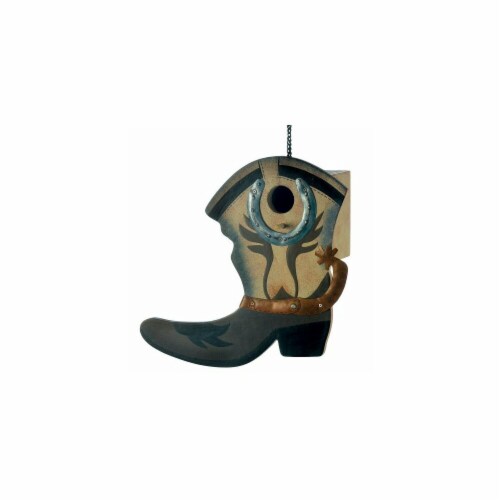 Home Locomotion Western Boot Birdhouse Perspective: front