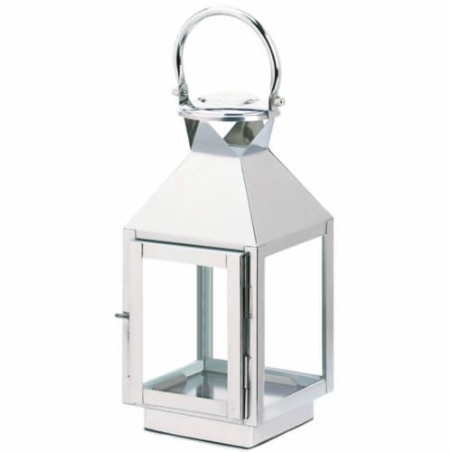 Home Locomotion Small Stainless Steel Candle Lantern Perspective: front