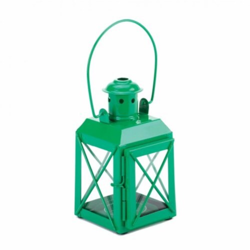 Home Locomotion  Mini Crisscross Candle Lamp Green Perspective: front