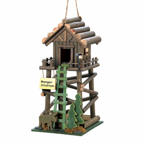 Zingz & Thingz Ranger Station Birdhouse Perspective: front
