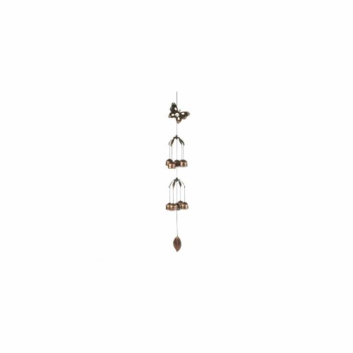 Home Decor 10017707 Butterfly Double Tier Bell Wind Chime Perspective: front