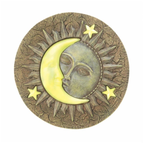 Summerfield Terrace 10017956 10.2 x 10.2 x 0.5 in. Sun & Moon Glowing Stepping Stone Perspective: front