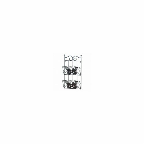 Accent Plus 10018400 Buttrefly Metal Double Wall Rack Perspective: front