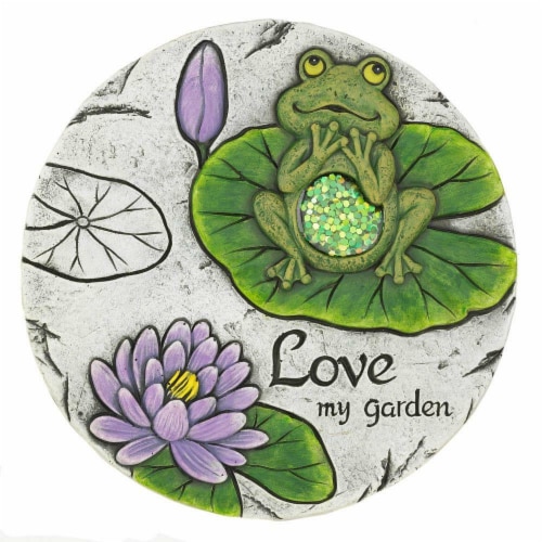 Summerfield Terrace 10018533 Love My Garden Stepping Stone, Cement Perspective: front
