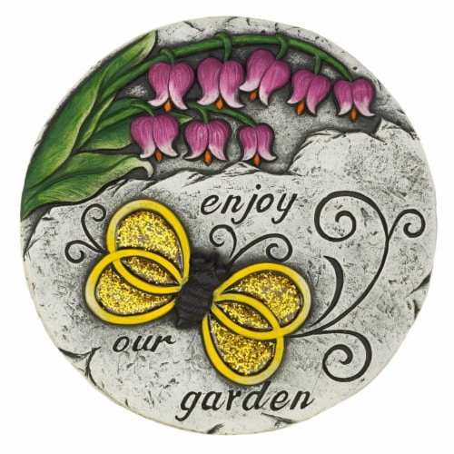 Summerfield Terrace 10018540 Enjoy Our Garden Stepping Stone, Cement Perspective: front