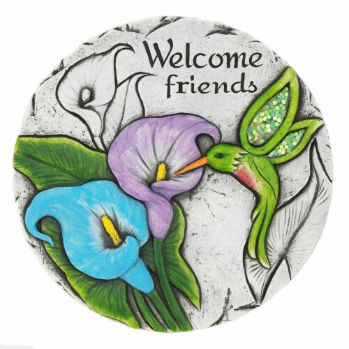 Summerfield Terrace 10018541 Welcome Friends Stepping Stone, Cement Perspective: front