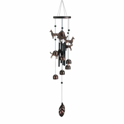 Summerfield Terrace 10018631 26 in. Bronze Dogs Wind Chimes Perspective: front