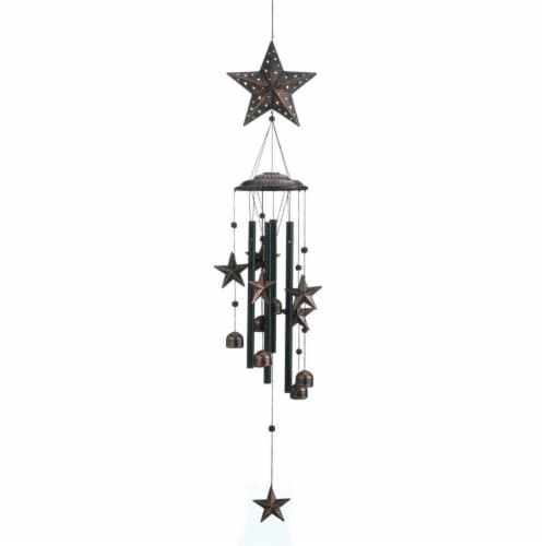Summerfield Terrace 10018632 26 in. Bronze Stars Wind Chimes Perspective: front