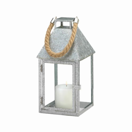 Gallery of Light 10018828 Galvanized Farm-Style Lantern - Large Perspective: front