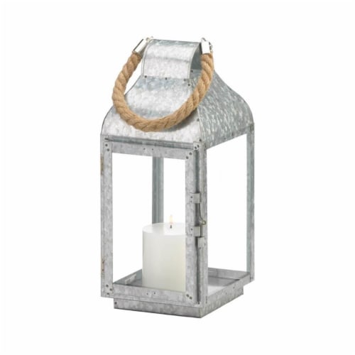 Gallery of Light 10018829 Galvanized Farmhouse Lantern Perspective: front