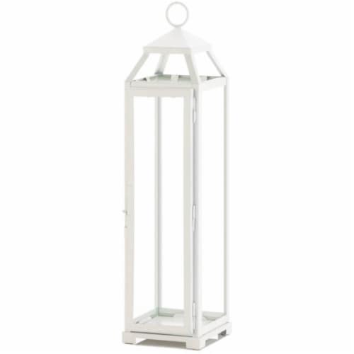 LARGE COUNTRY WHITE OPEN TOP LANTERN LARGE COUNTRY WHITE OPEN TOP LANTERN