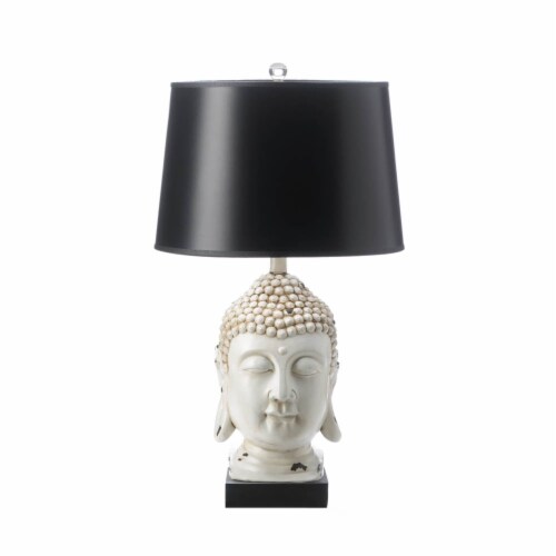 Zingz & Thingz Nikki Chu Laos Plastic Buddha Table Lamp in Black Perspective: front