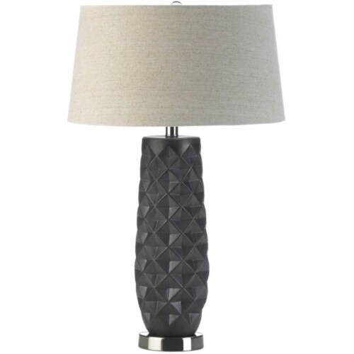 Zingz & Thingz Nikki Chu Tao Charcoal Prism Ceramic Table Lamp in Black Perspective: front