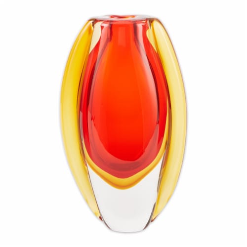 Zingz & Thingz Sunfire Glass Vase in Red Perspective: front