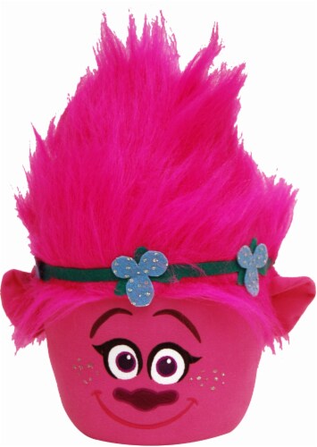 DreamWorks Trolls Poppy Plush Easter Basket - Pink - 8 x 8 x 7 Inch Perspective: front