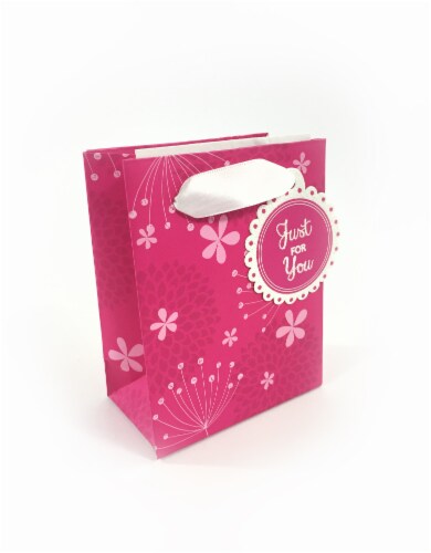 Gift Card Impressions Just For You Mini Gift Bag - Pink Perspective: front