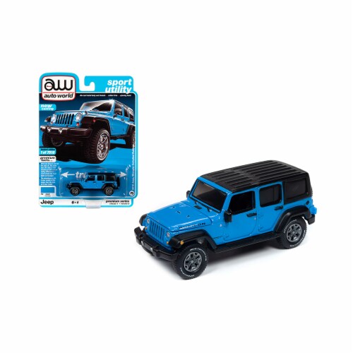 Autoworld Awsp033a 18 Jeep Wrangler Unlimited Rubicon Chief Blue With Flat Black Top 1 Fred Meyer