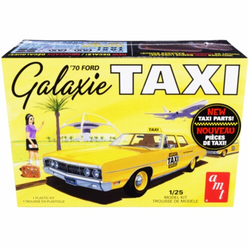 Skill 2 Model Kit 1970 Ford Galaxie Taxi with Luggage 1 25 Scale Model by AMT 1 QFC