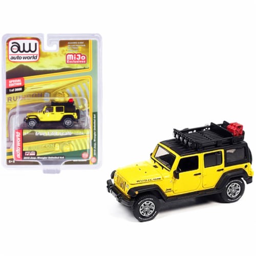 2018 Jeep Wrangler Rubicon Unlimited 4x4 Yellow and Black with Roof Rack  Limited, 1 - Kroger